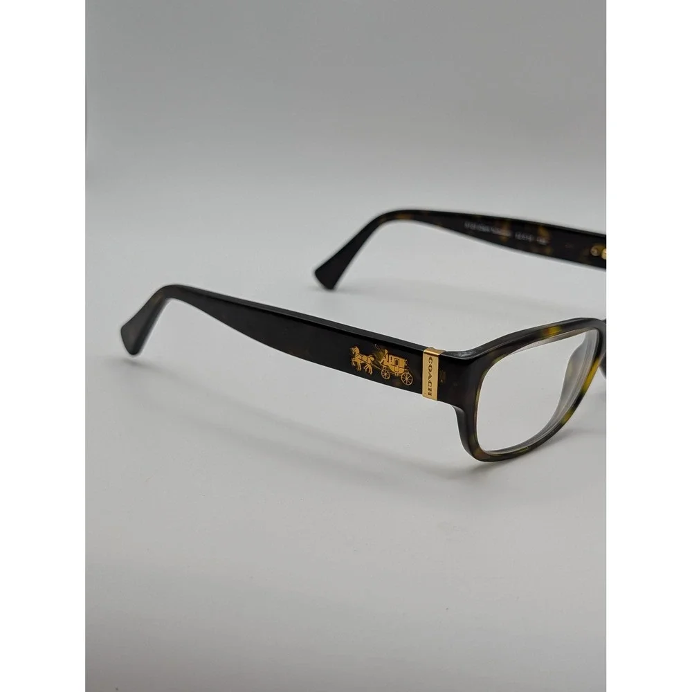 Coach HC6078 5120‎ Eyeglasses Dark Tortoise Gold Coach Logo 52-16-135